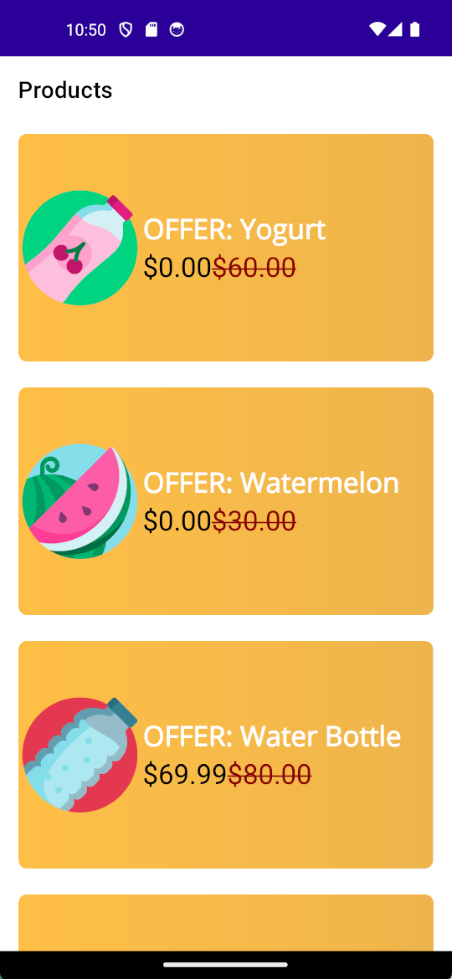 A product in offer Template in a CollectionView